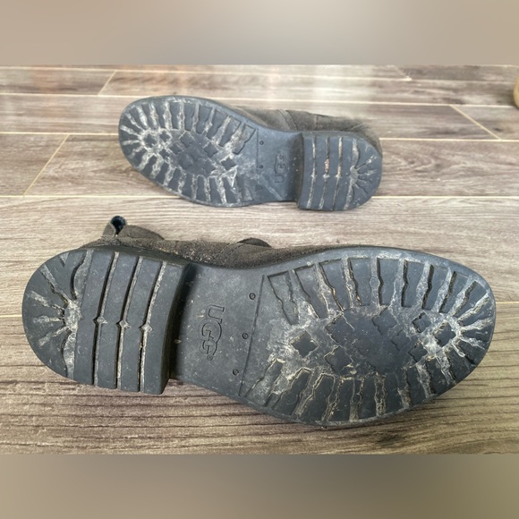 UGG Bonham II Chelsea Style Suede Boots Size 7 Dark Brown - Picture 4 of 9